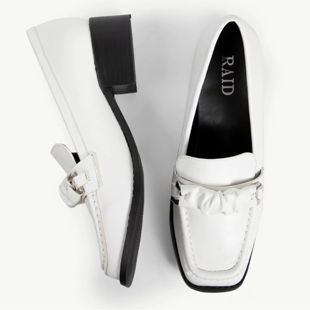RAID block heel chunky loafers